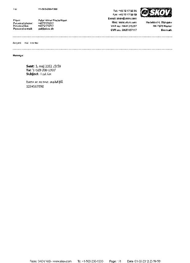 Fax page