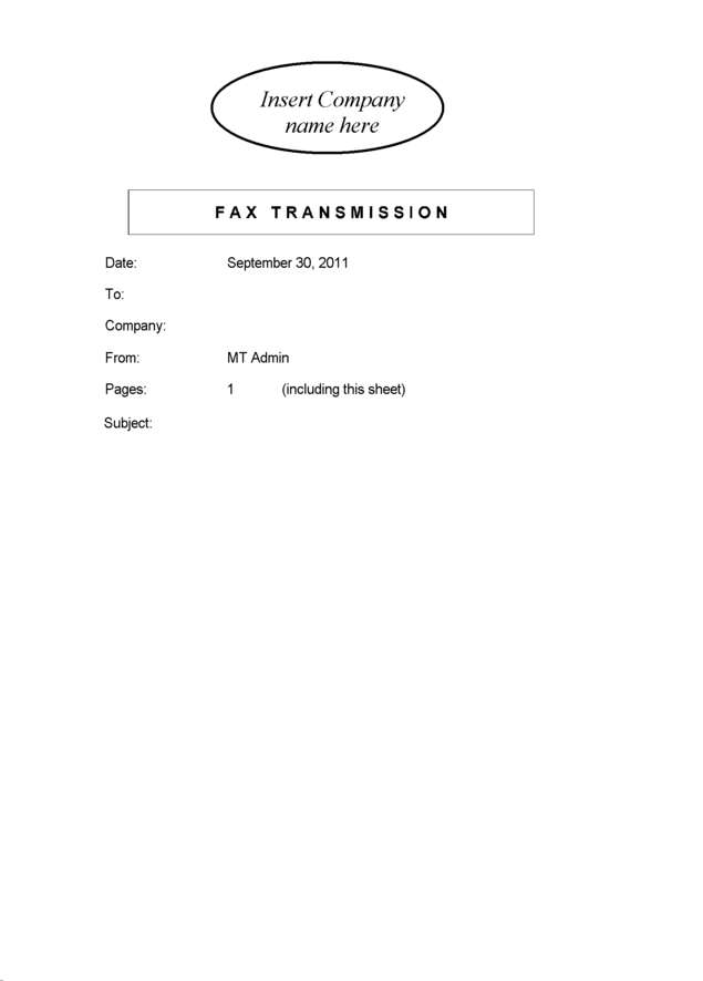 Fax page
