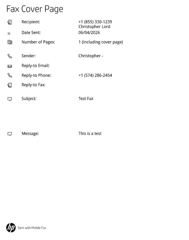 fax page