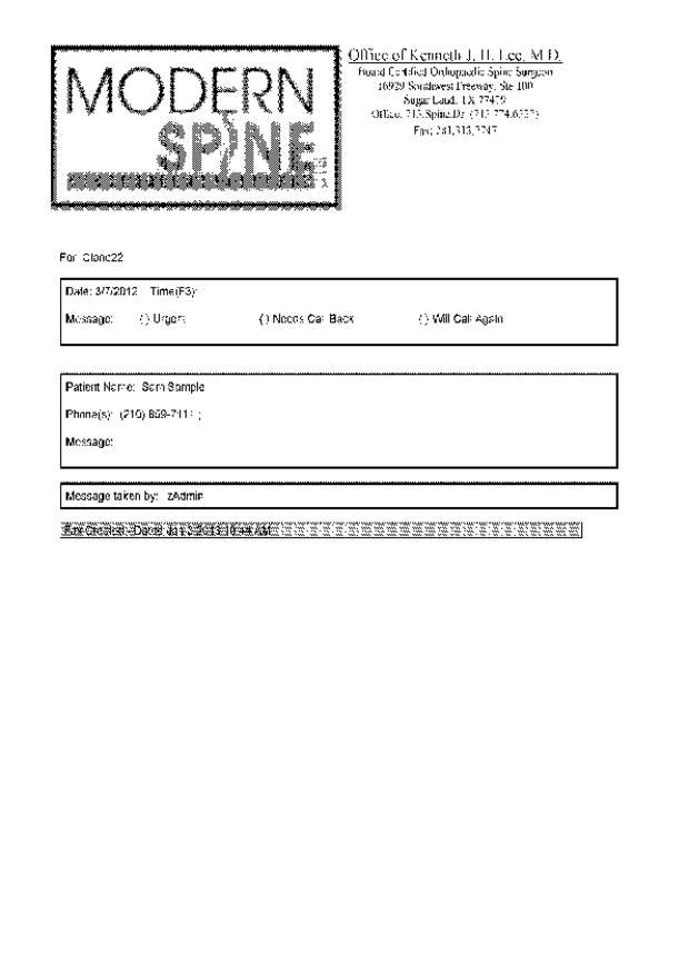 Fax page