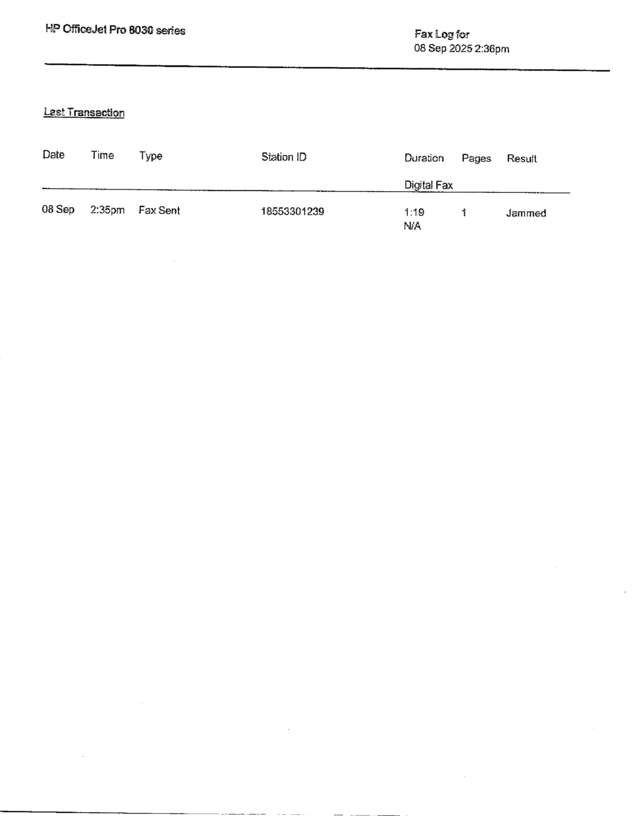 Fax page