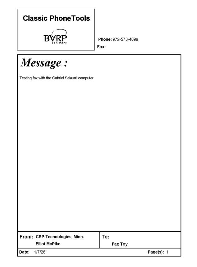 fax page