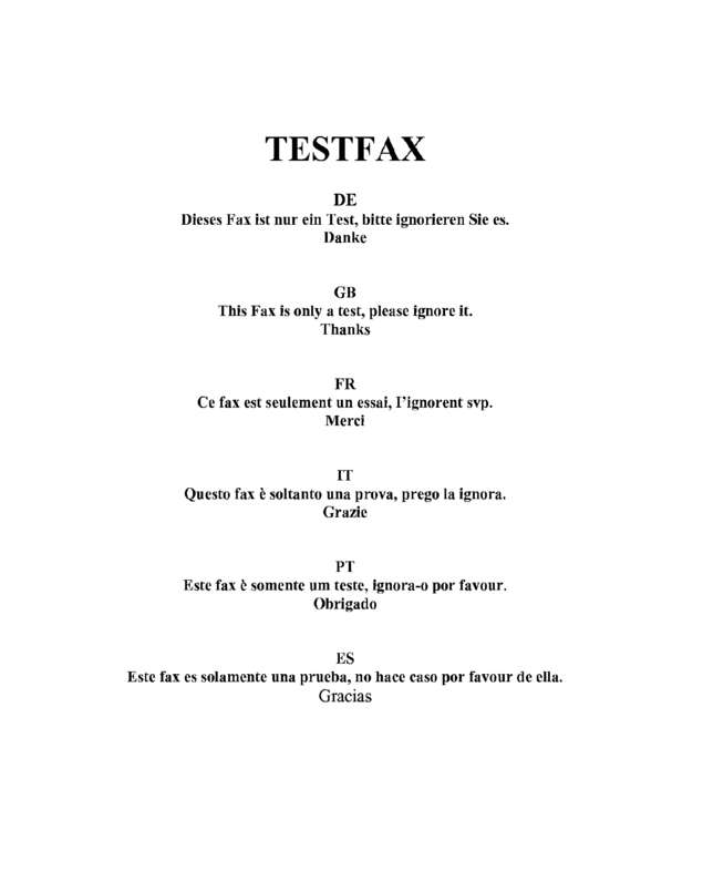 Fax page