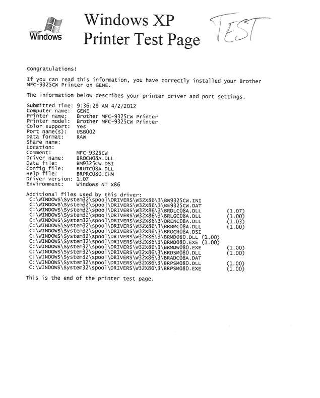 Fax page