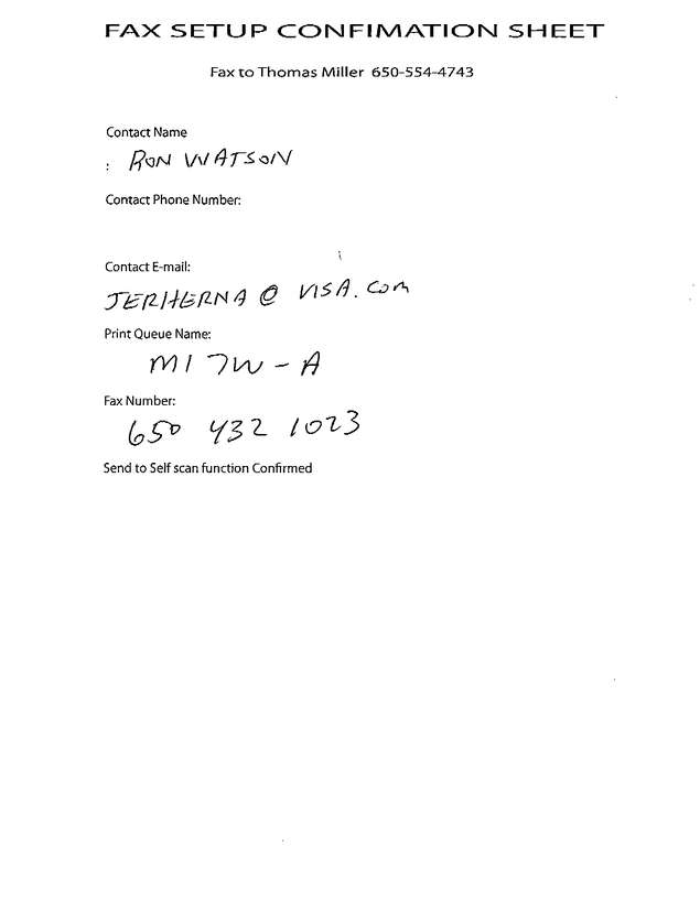 Fax page