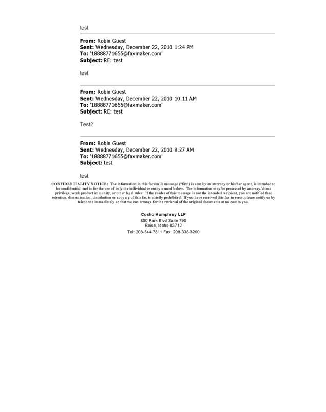 Fax page