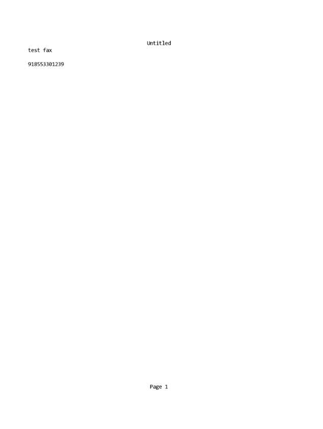 Fax page