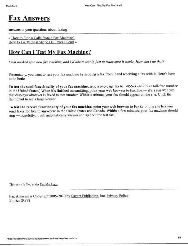fax page