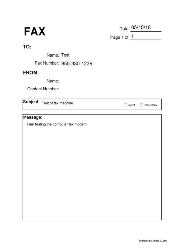 Fax page
