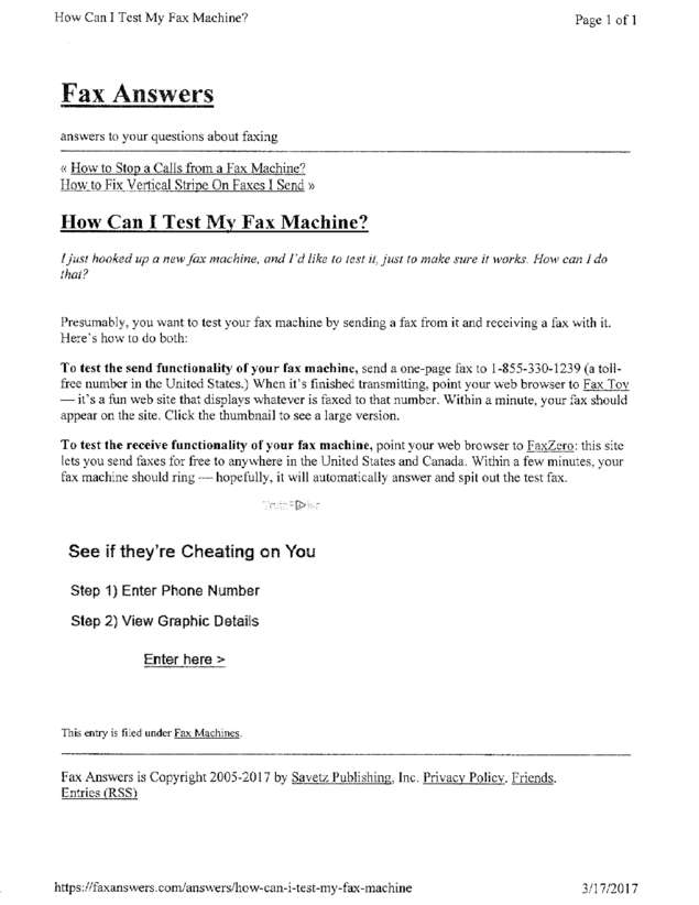 Fax page
