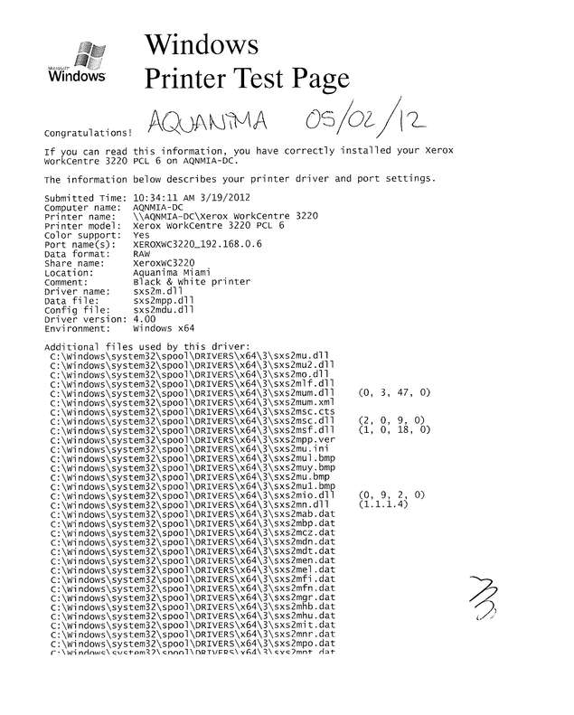 Fax page