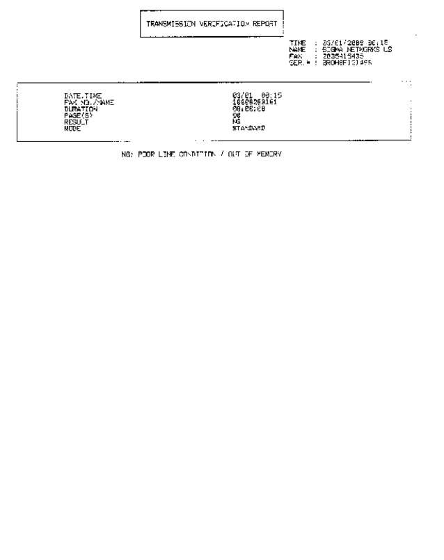 Fax page