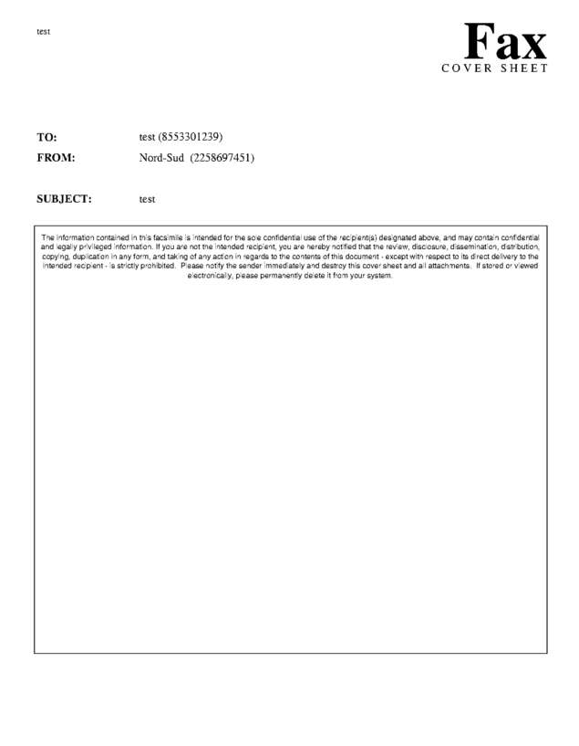 Fax page