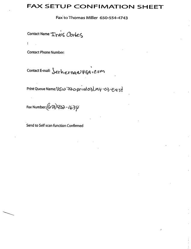 Fax page
