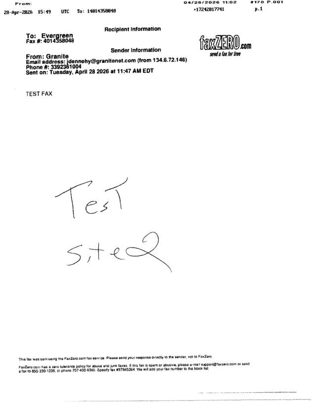 fax page