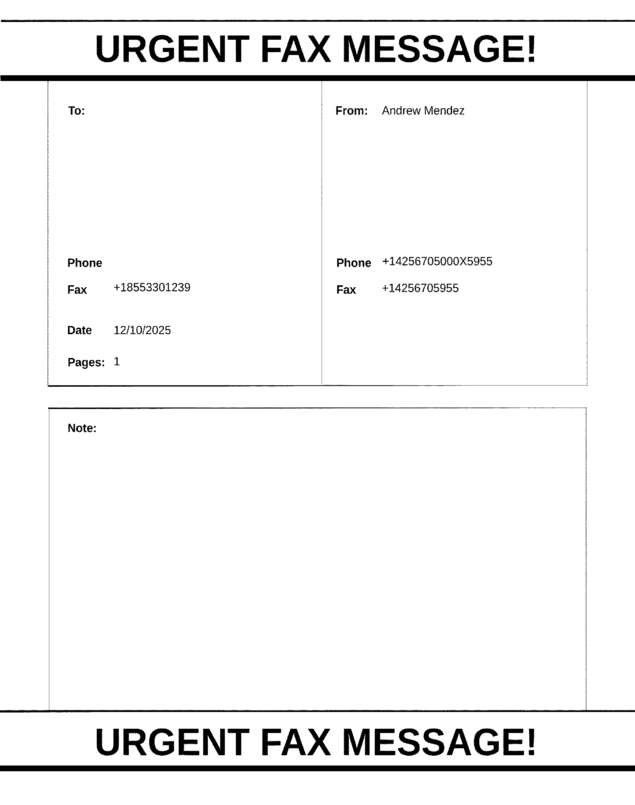 Fax page