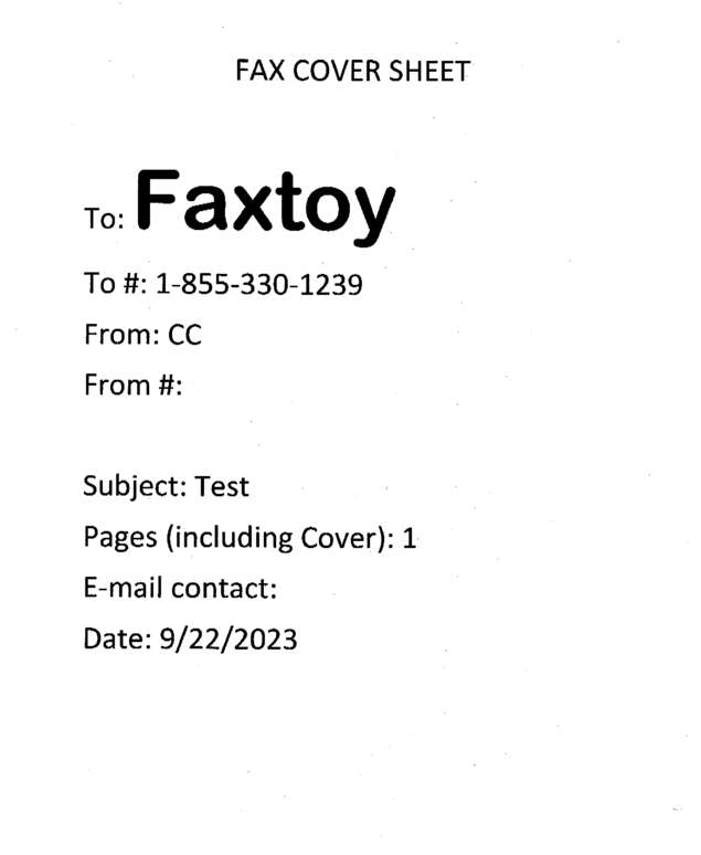 fax page