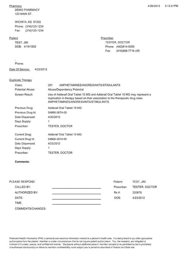 Fax page