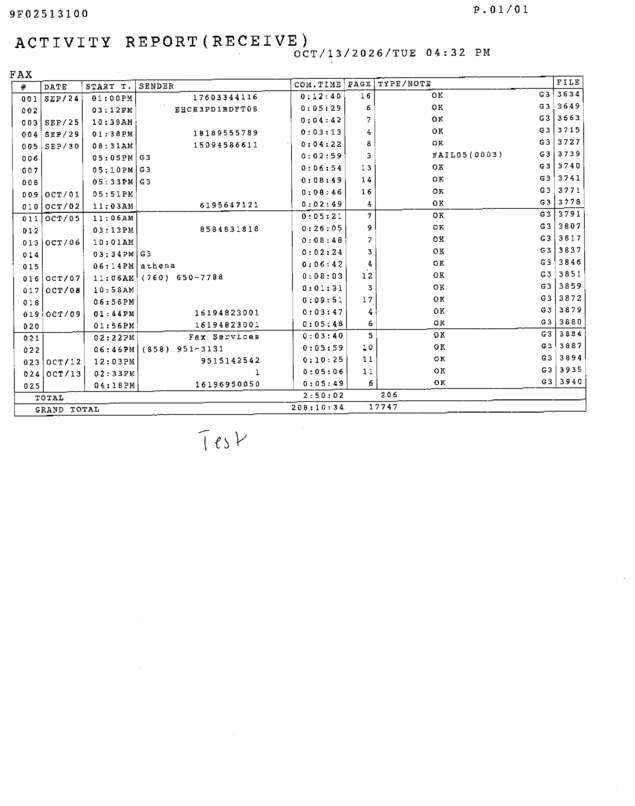 fax page