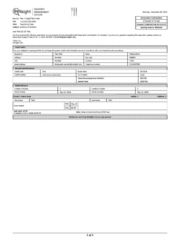 Fax page