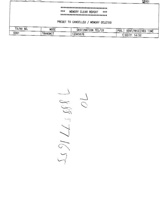 Fax page