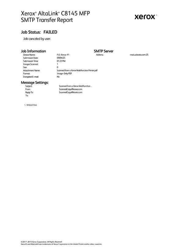 Fax page