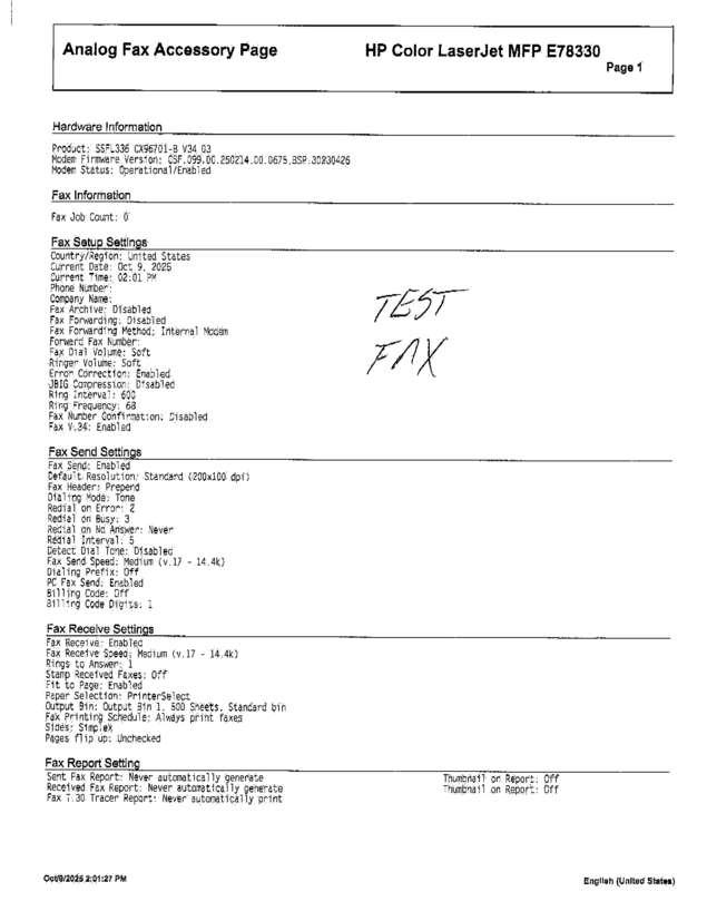 fax page