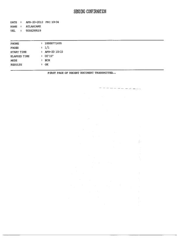 Fax page