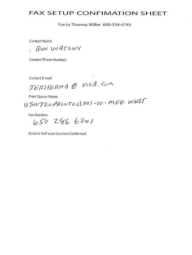 Fax page