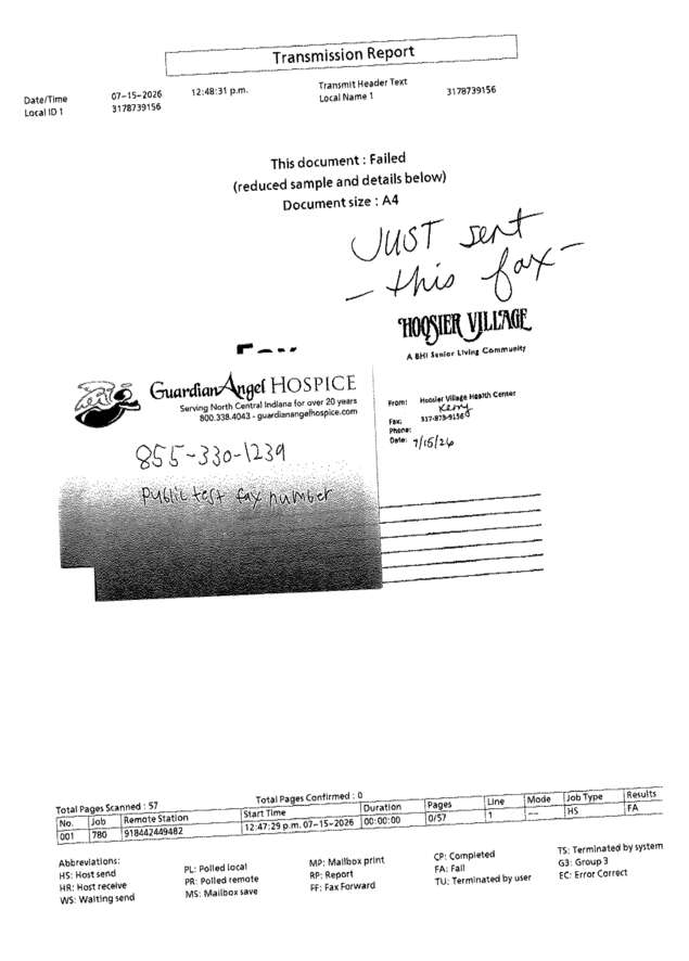 fax page