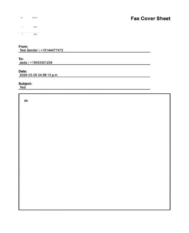 Fax page