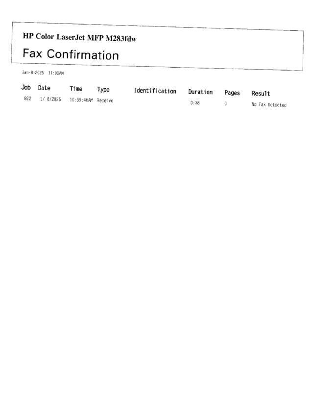 Fax page