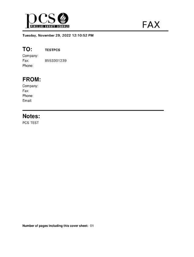 Fax page