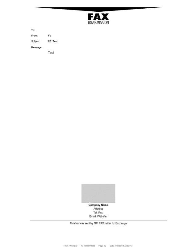 Fax page