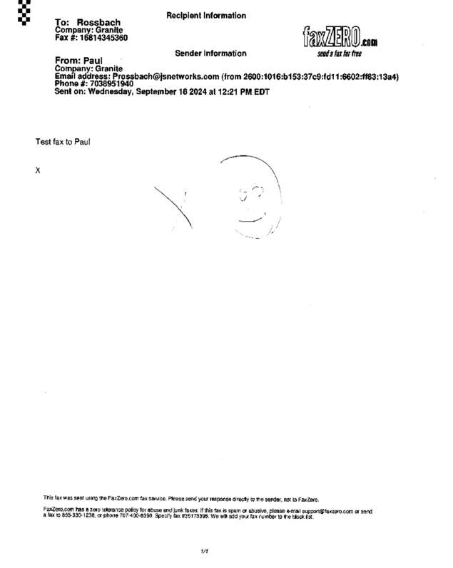 Fax page