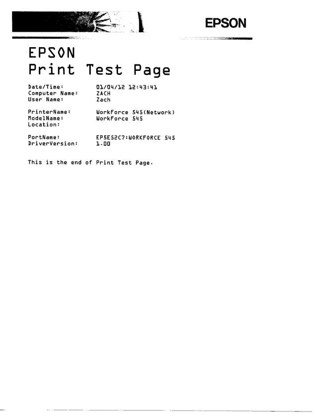 Fax page