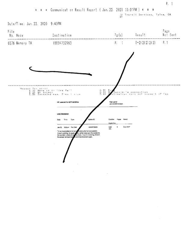 Fax page