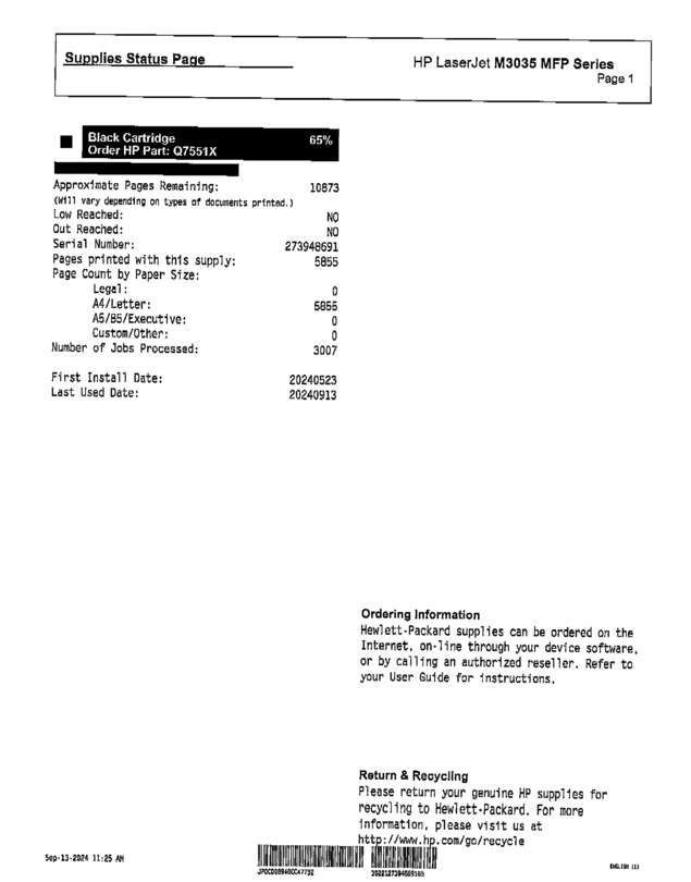Fax page