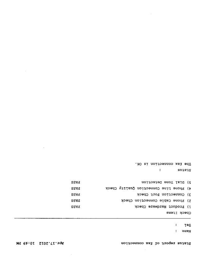 Fax page