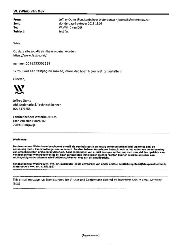 Fax page
