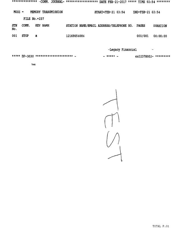 Fax page