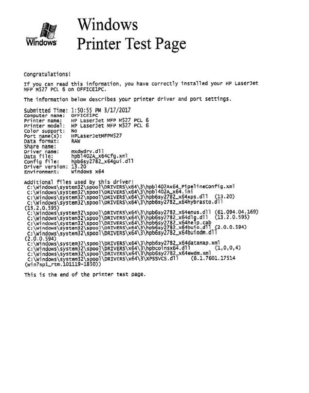 Fax page