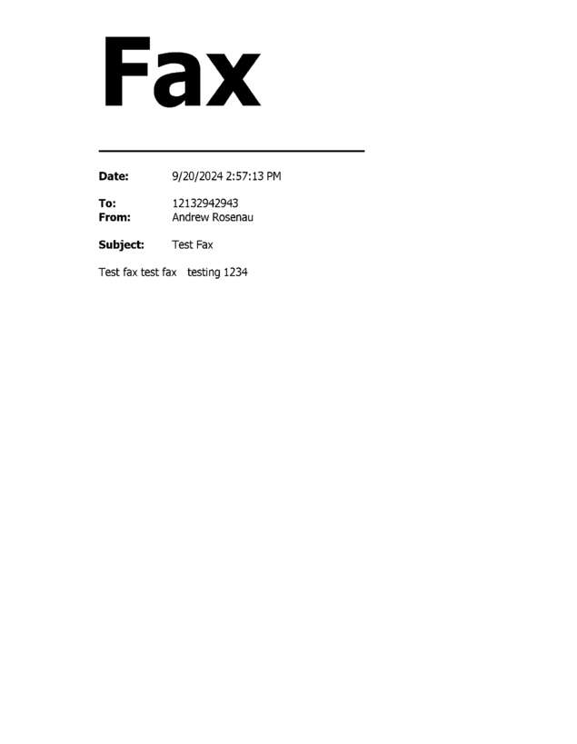 Fax page