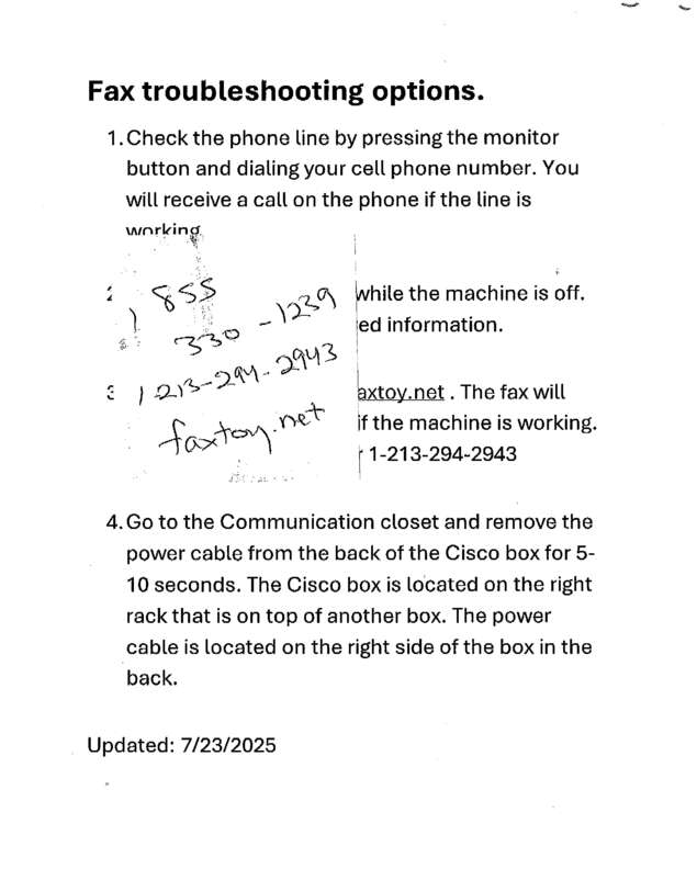 fax page