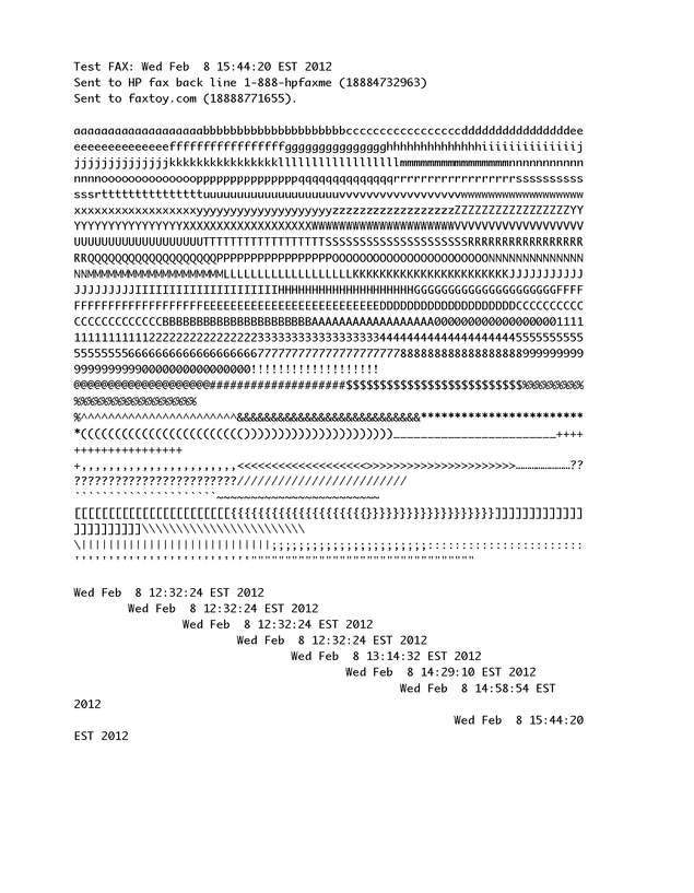 Fax page