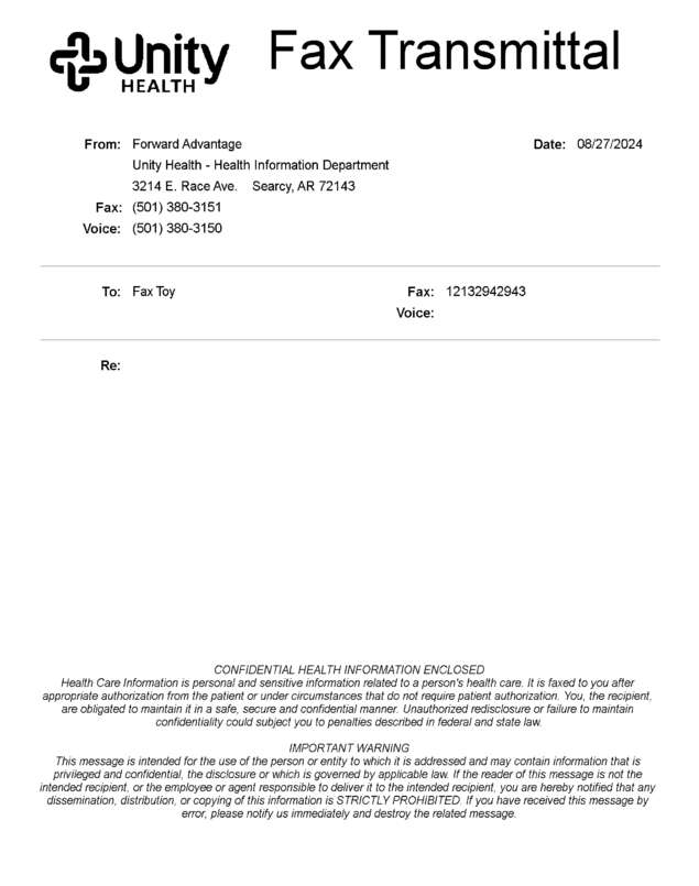 Fax page
