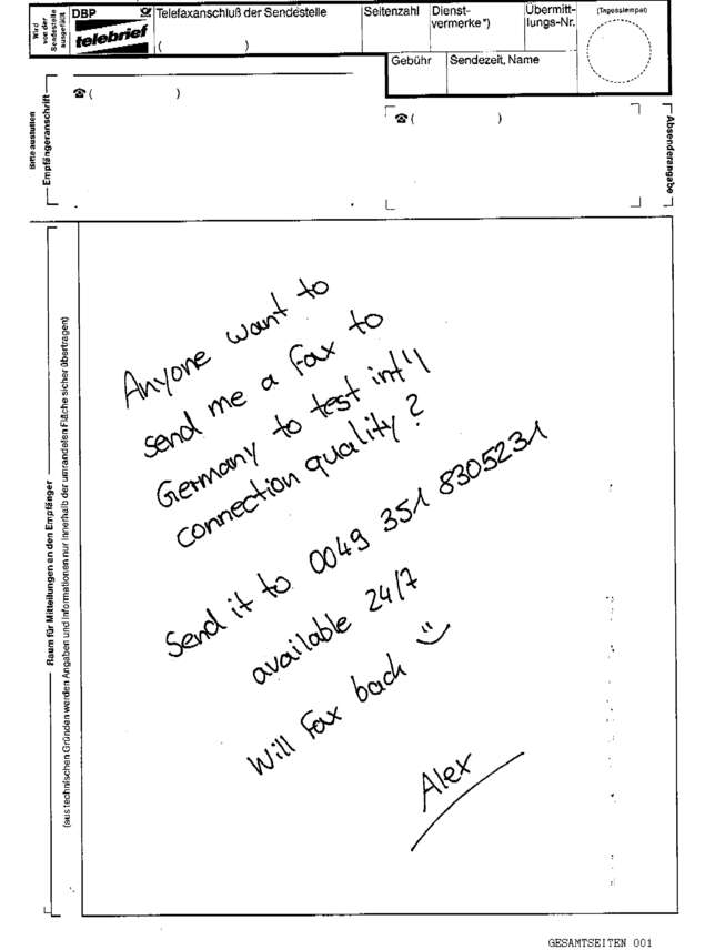 fax page