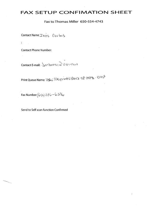 Fax page
