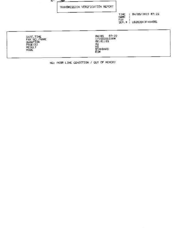 Fax page