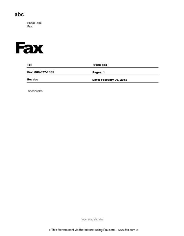 Fax page